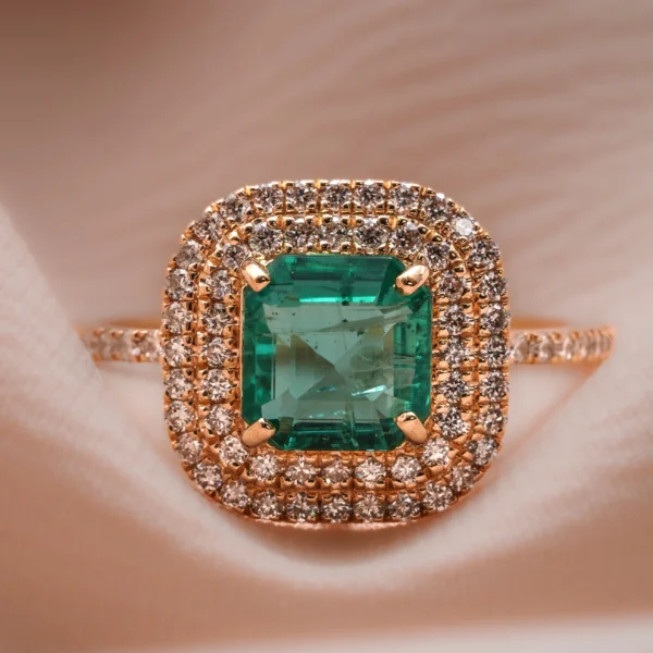 Enchanting Emerald Blossom Ring