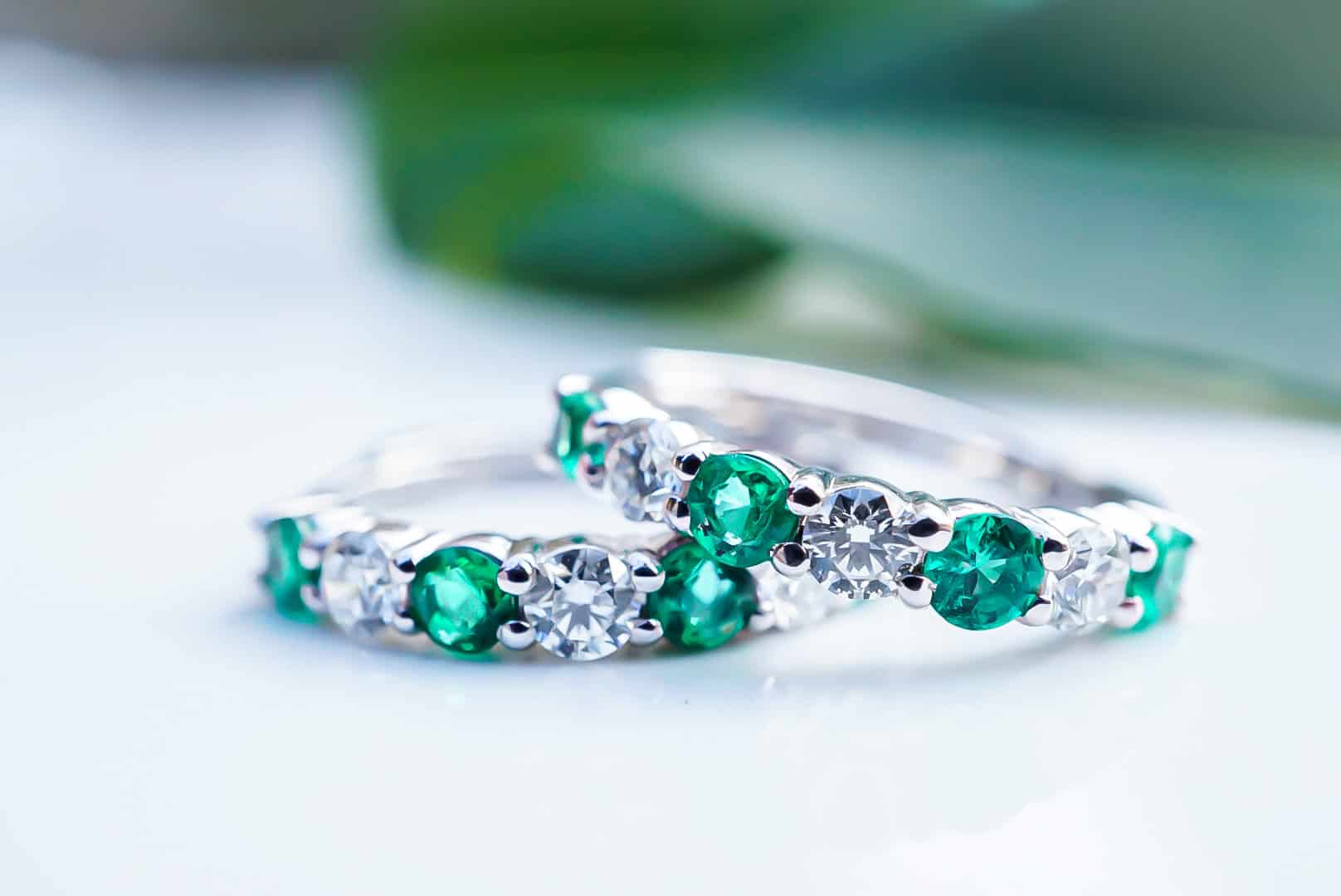 Verde Brilliance Emerald Hoops