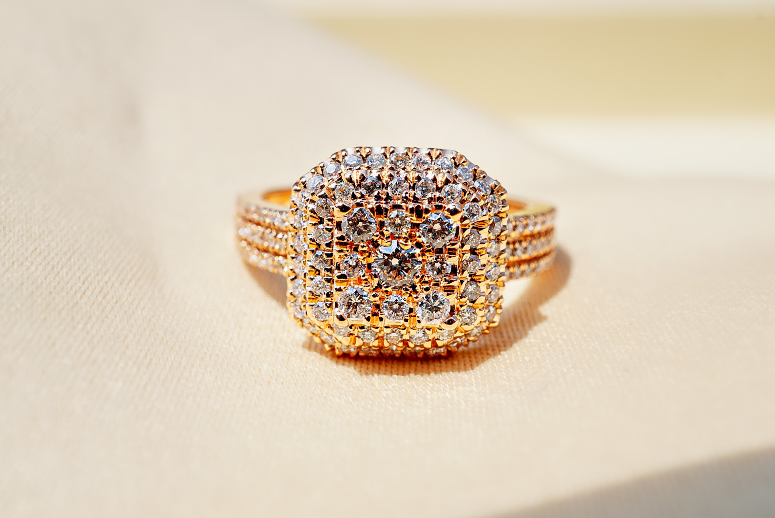 Golden Halo Brilliance Ring